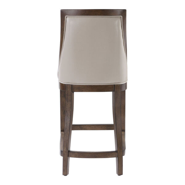 Purcell Cappuccino Leather Counter Stool, image 4