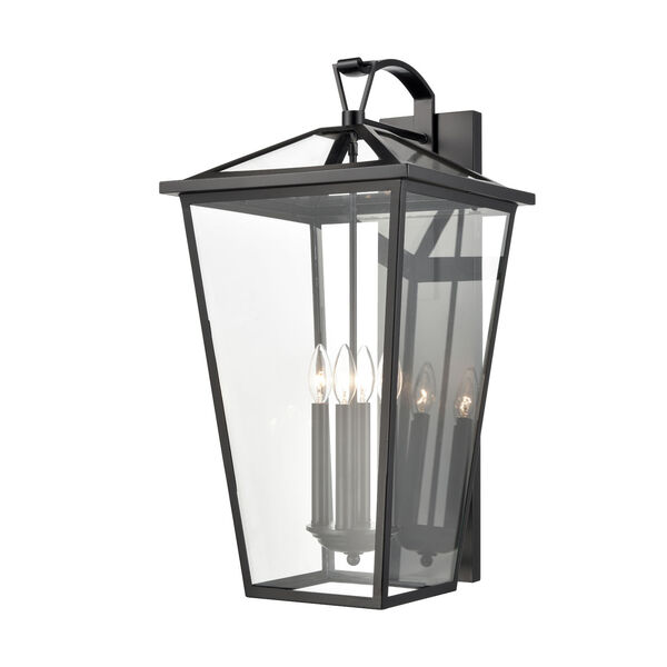 Main Street Black Four-Light Outdoor Wall Sconce, image 3