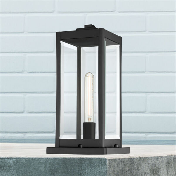 Westover Earth Black One-Light Outdoor Pier Base with Transparent Beveled Glass, image 7