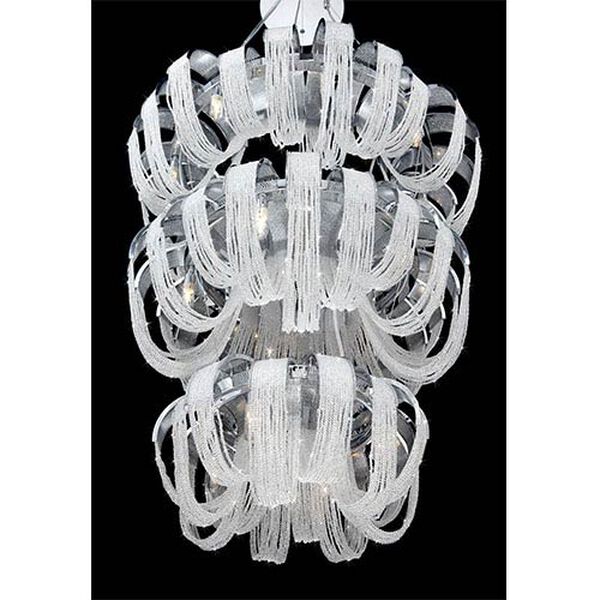 Sage Chrome 17-Light 31-Inch Wide Chandelier with Clear Crystal, image 2