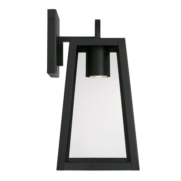 Leighton Black Eight-Inch One-Light Minimal Light Pollution Outdoor Wall Lantern with Clear Glass, image 4