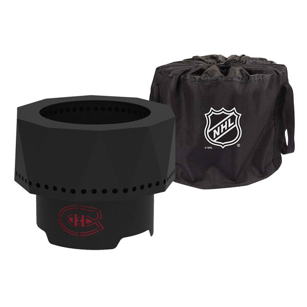 NHL Montreal Canadiens Ridge Portable Steel Smokeless Fire Pit with Carrying Bag, image 1