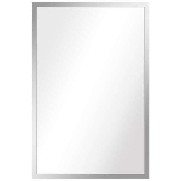 Contempo Polished Silver 24 x 36-Inch Rectangle Wall Mirror, image 3