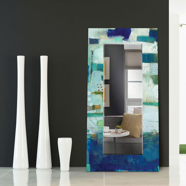 Crore Blue 72 x 36-Inch Rectangular Beveled Floor Mirror, image 5
