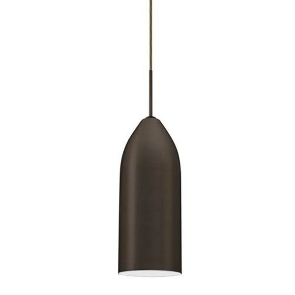Lindy Bronze One-Light Mini Pendant with White Glass, image 1
