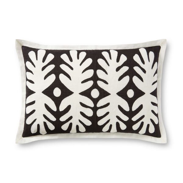 Black and White 16 In. x 26 In. Throw Pillow, image 1