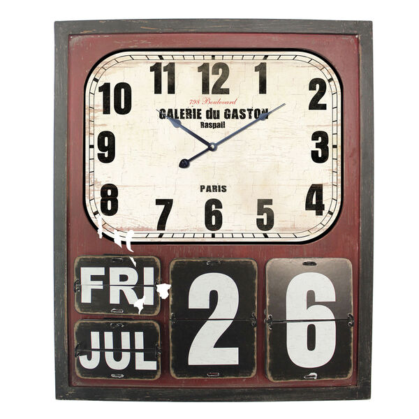 Cherry and White Wall Clock, image 1