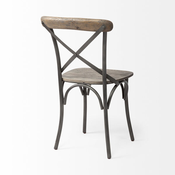 Etienne I Gray and Brown Solid Wood Dining Chair, image 6