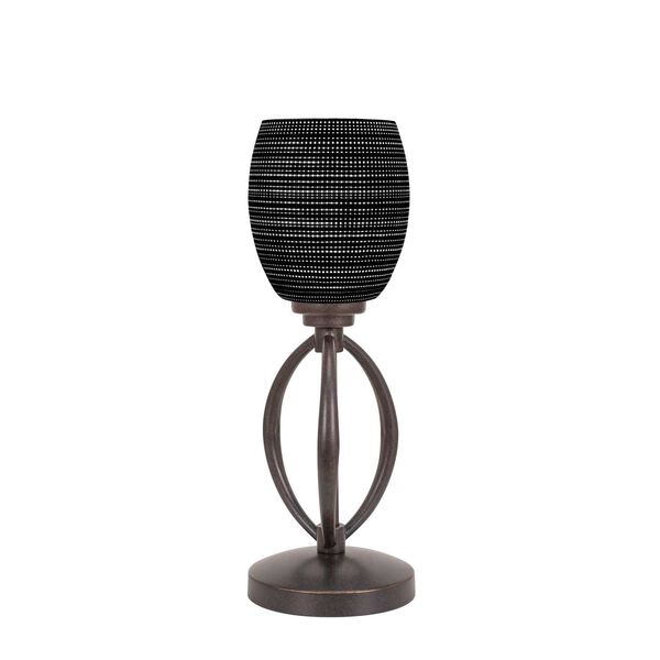 Marquise Dark Granite One-Light Table Lamp with Black Matrix Glass, image 1