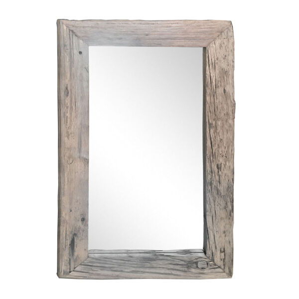 Brown 60-Inch Rustic Mirror, image 1