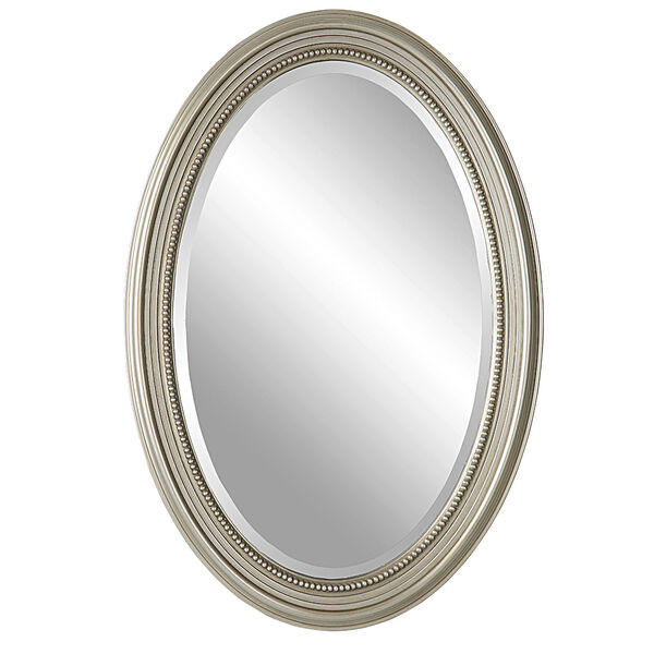 Wellington Silver Beaded Oval Wall Mirror, image 2