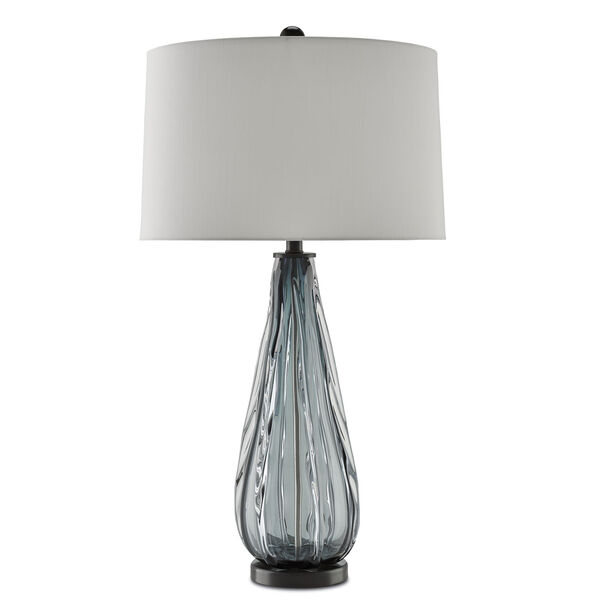 Nightcap Blue-Gray, Clear, and Black One-Light Table Lamp, image 3