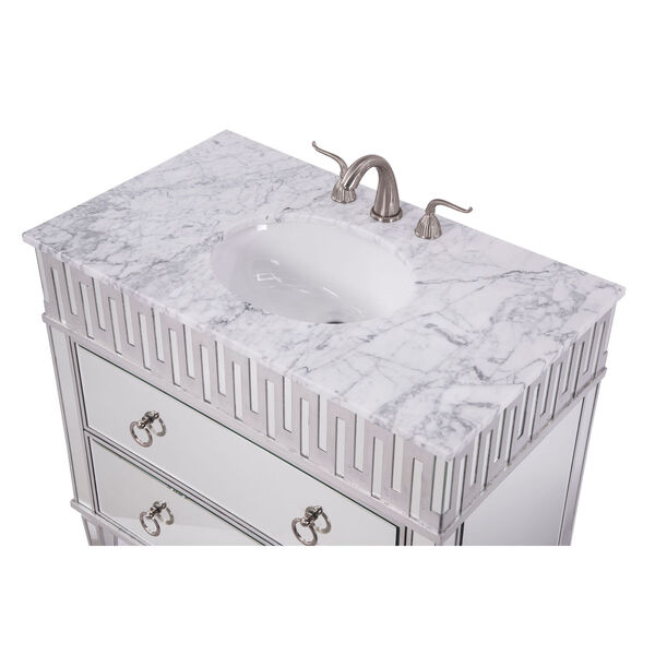 Nouveau Silver 36-Inch Vanity Sink Set, image 5