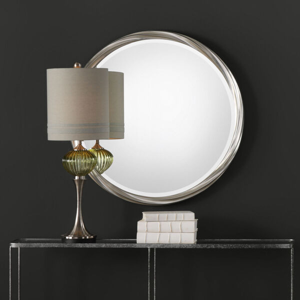 Orion Silver Round Wall Mirror, image 3