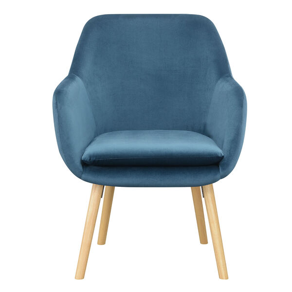 Take a Seat Blue Velvet Charlotte Accent Chair, image 6