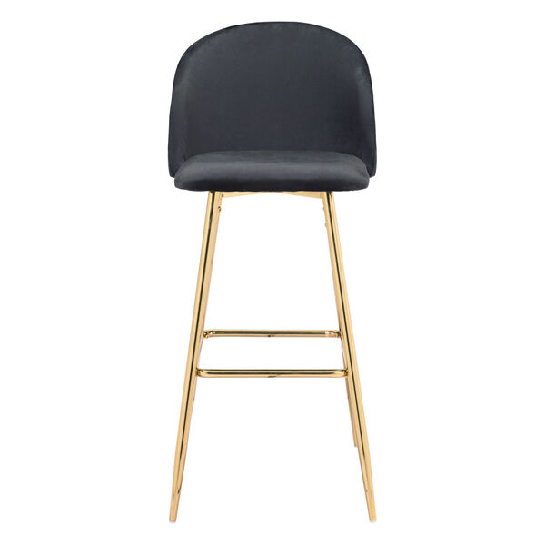 Cozy Black and Gold Bar Stool, image 4