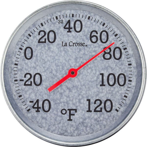 Stainless Steel Galvanized Metal Thermometer, image 1