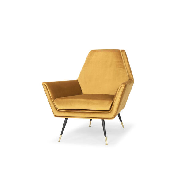 Vanessa Mustard and Black Occasional Chair, image 4