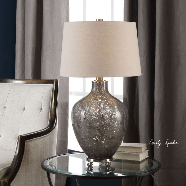 Adria Transparent Gray Glass Lamp, image 2