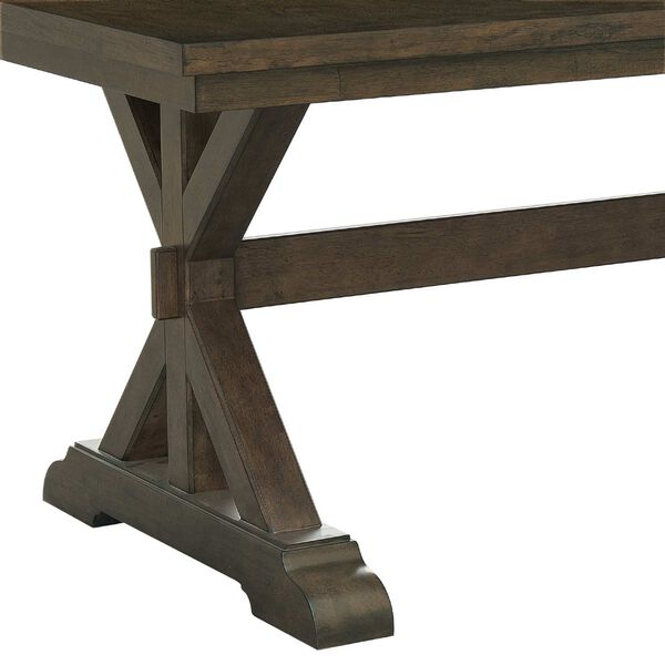 Denman Rich Brown Trestle Table, image 5
