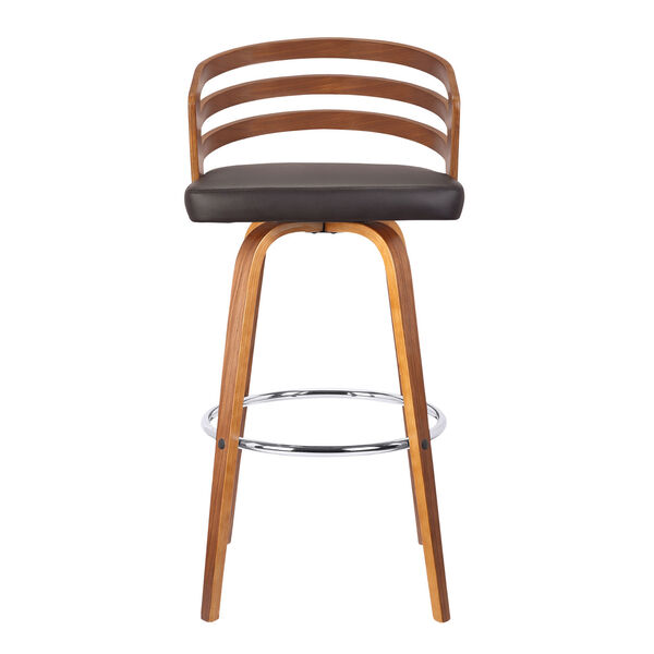 Jayden Brown and Walnut 26-Inch Counter Stool, image 2
