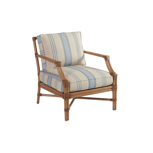 Upholstery Blue and Beige Redondo Chair, image 1