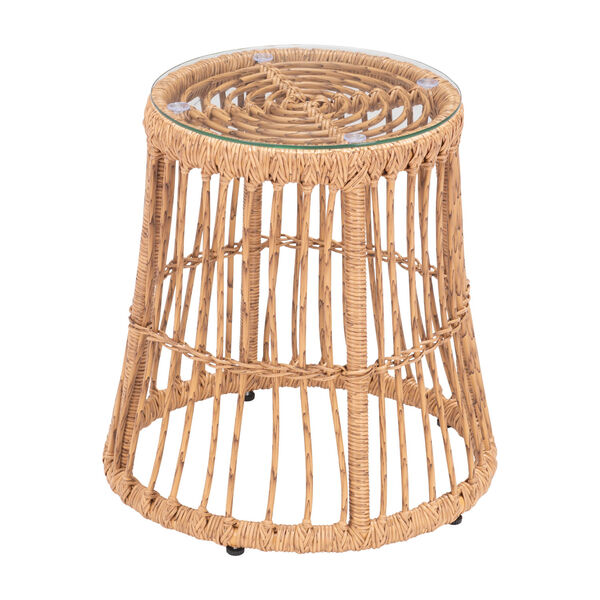 Wendy Natural and Beige Outdoor Side Table, image 4