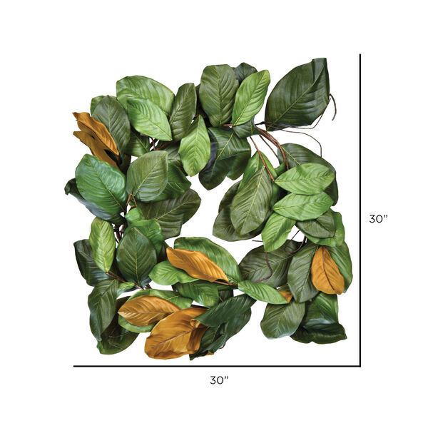 Green 30-Inch Magnolia Wreath, image 2