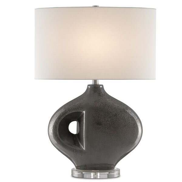 Hellebore Gunmetal and Clear One-Light Table Lamp, image 1