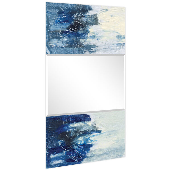 Blue 32 x 64-Inch Rectangular Beveled Wall Mirror, image 4