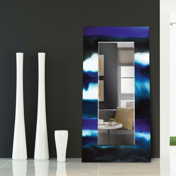 Run Off Blue 72 x 36-Inch Rectangular Beveled Floor Mirror, image 5