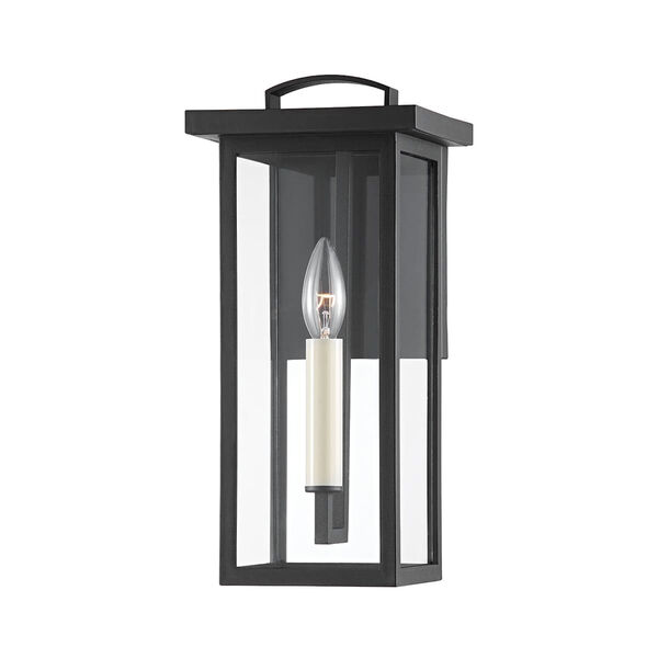 Eden Textured Black One-Light Outdoor Wall Sconce, image 1