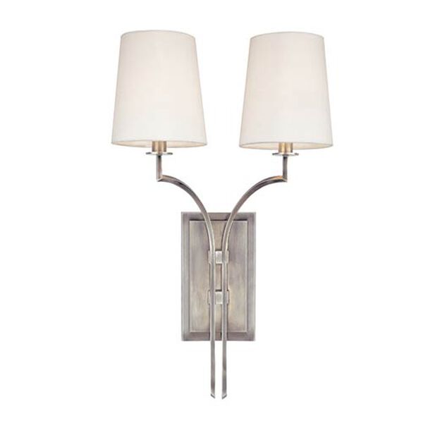 Glenford Antique Nickel Two-Light Wall Sconce, image 1