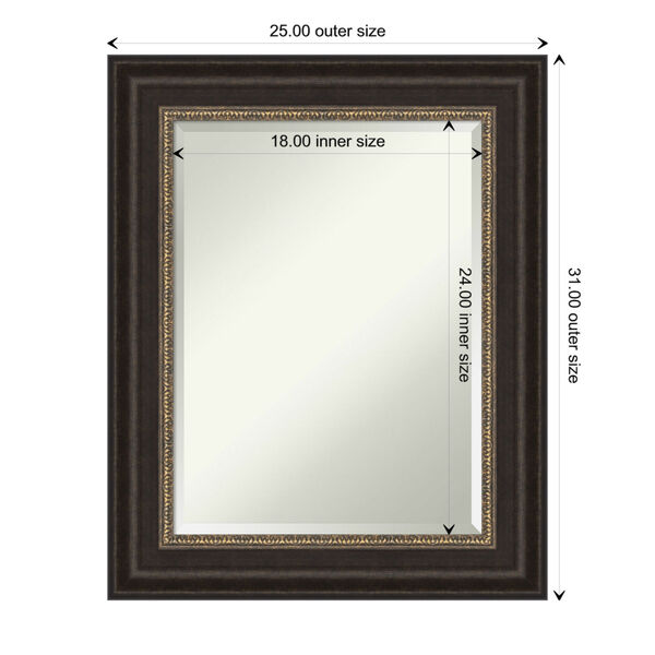 Paragon Bronze 25W X 31H-Inch Bathroom Vanity Wall Mirror, image 6