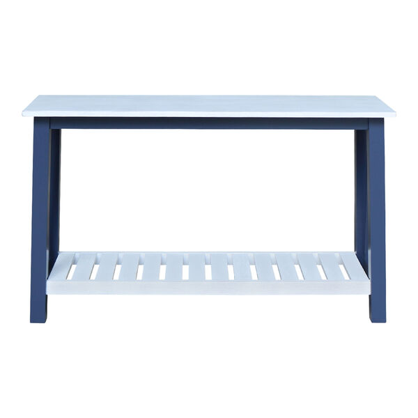 Surrey Blue and Antiqued Chalk Console Table, image 3