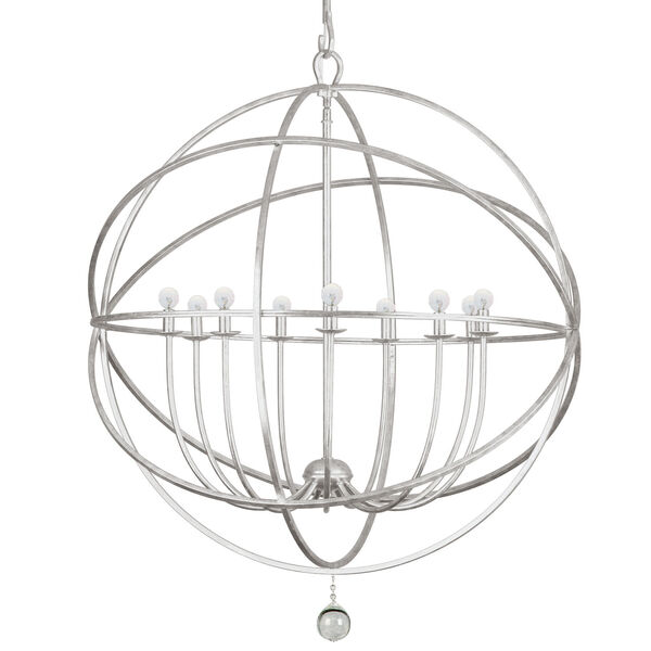 Solaris Olde Silver Nine Light Sphere Pendant, image 1