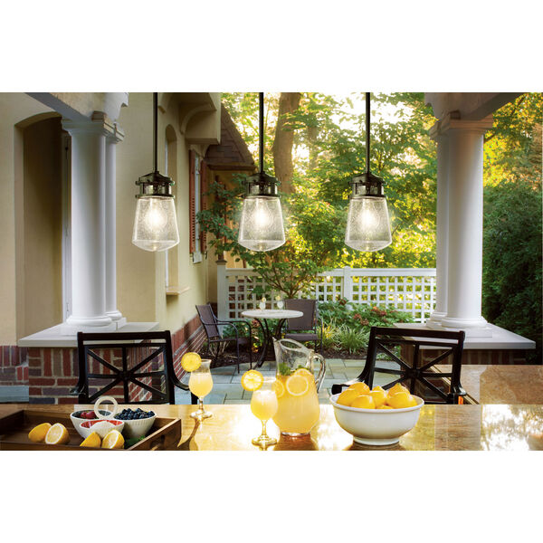 Lyndon Architectural Bronze One Light Outdoor Hanging Mini Pendant, image 2