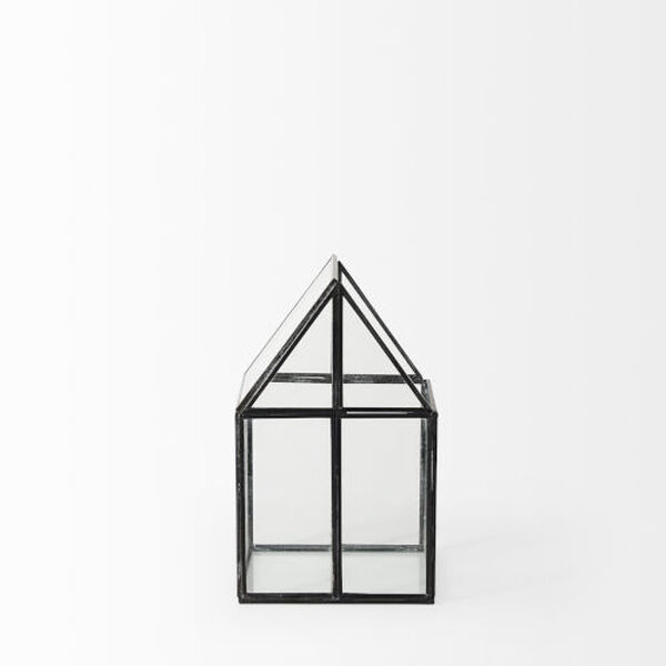 Sikes Black 10-Inch Height Small Glass Terrarium Box, image 4