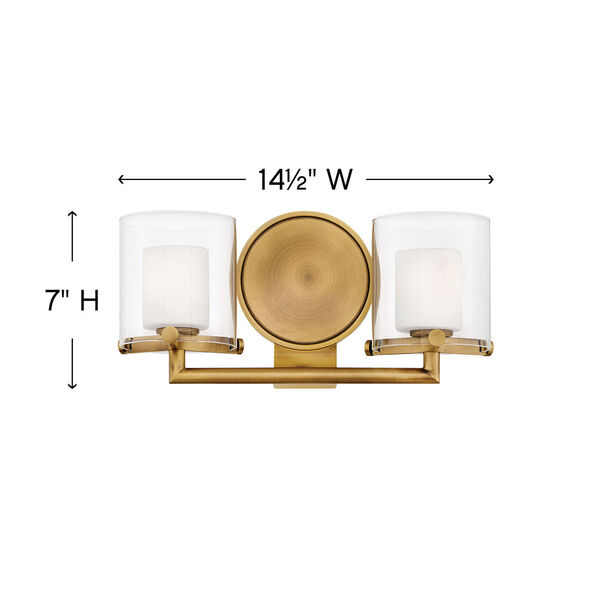 Rixon Heritage Brass Two-Light Bath Light, image 4