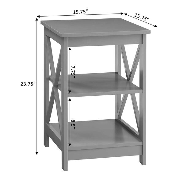 Oxford Gray End Table, image 5