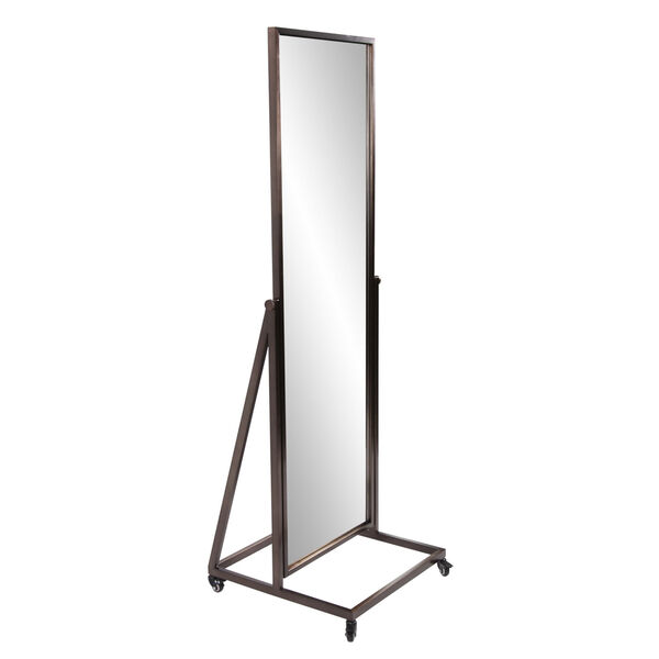 Albany Brushed Brass Standing Mirror, image 1