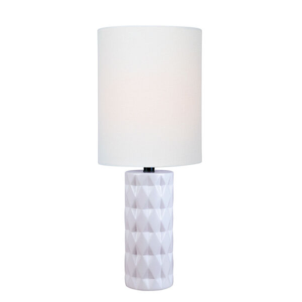 Delta White Linen One-Light Table Lamp, image 1