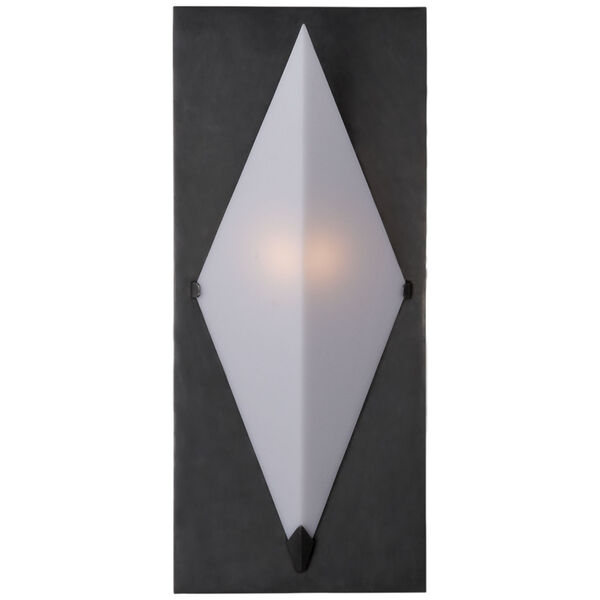Forma Sconce in Bronze with White Glass by Kelly Wearstler, image 1