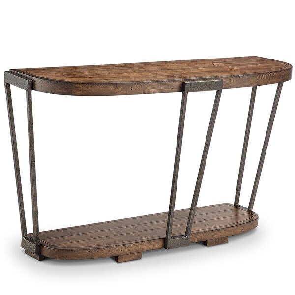 Yukon Industrial Bourbon and Aged Iron Entryway Table, image 1