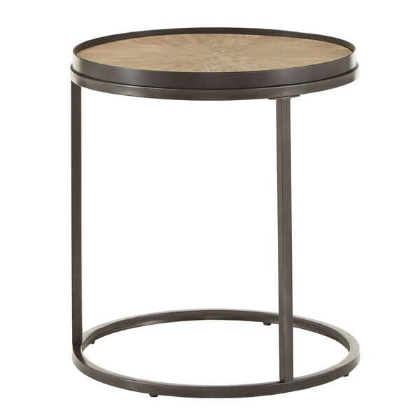 Cliff Gray Oak Round End Table, image 3