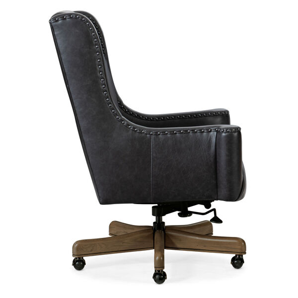 Lily Medium Wood with Black Executive Swivel Tilt Chair, image 3