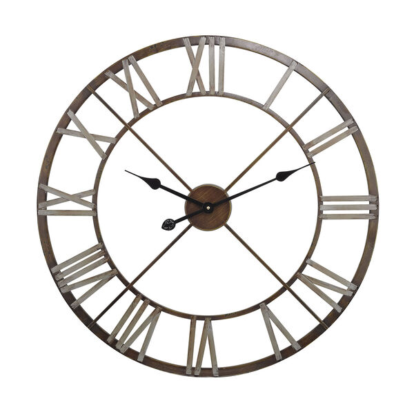 Clock Bronze with Grey Wall Clock, image 1