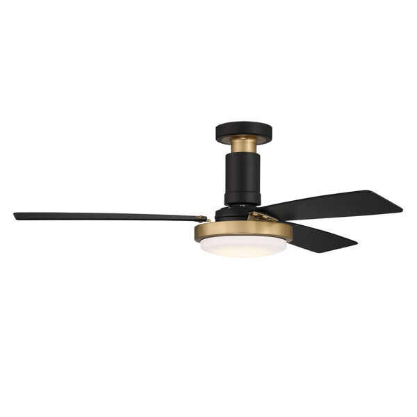 Manning Flat Black Satin Brass 52-Inch LED Ceiling Fan, image 2