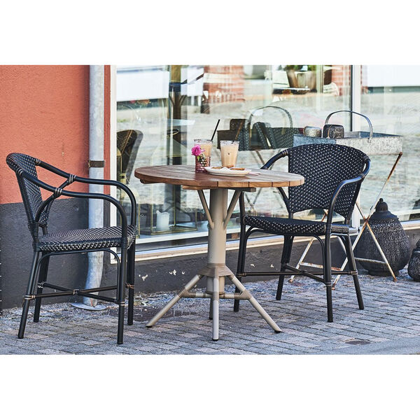 Valerie Black and Cappuccino Outdoor Chair, image 2