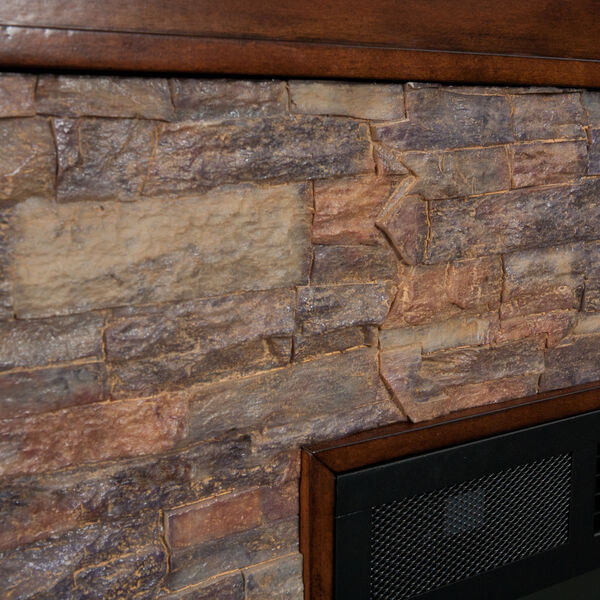 Canyon Whickey Maple Simulated Stone Electric Fireplace, image 6
